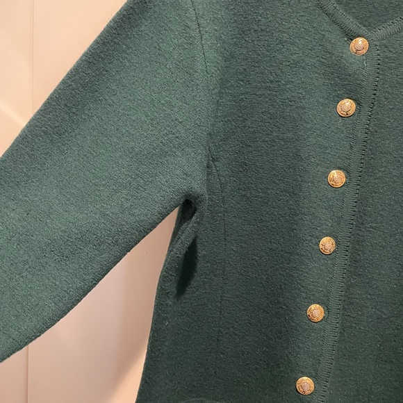 Emerald green, wool jacket - Picture 5 of 5